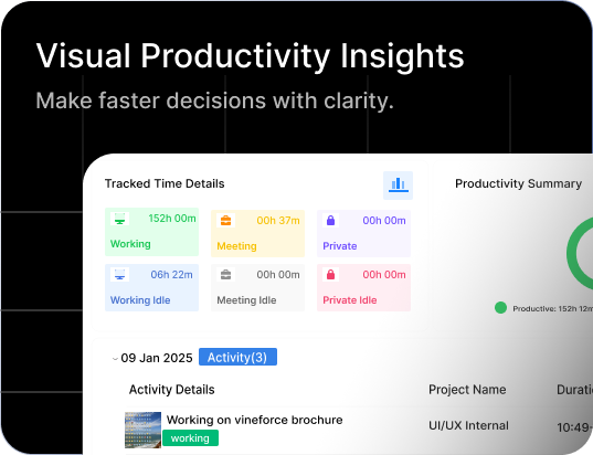 Visual productivity insights dashboard image
